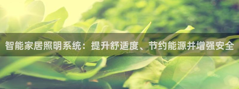 智能家居照明系统：提升舒适度、节约能源并增强安全