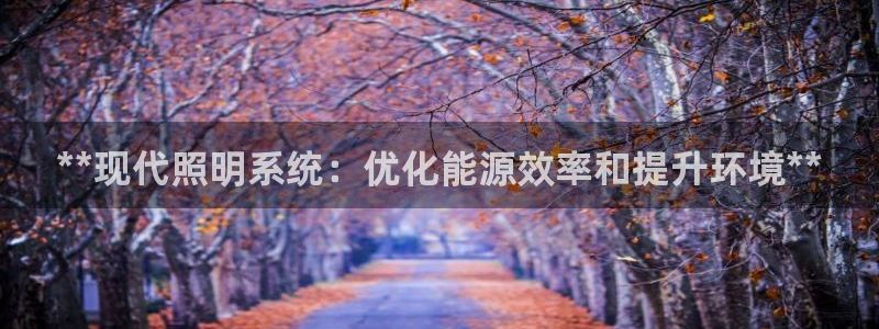 **现代照明系统：优化能源效率和提升环境**