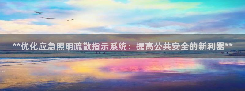 **优化应急照明疏散指示系统：提高公共安全的新利器**