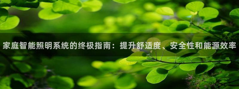 家庭智能照明系统的终极指南:提升舒适度、安全性和能源效率