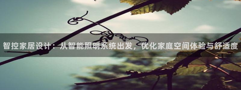智控家居设计:从智能照明系统出发,优化家庭空间体验与舒适度