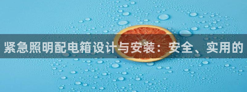 紧急照明配电箱设计与安装：安全、实用的
