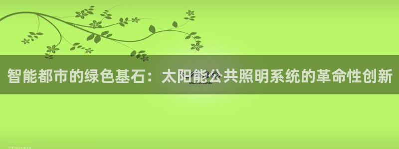 智能都市的绿色基石：太阳能公共照明系统的革命性创新