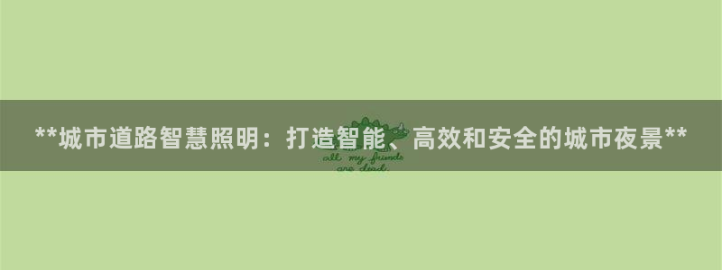 **城市道路智慧照明：打造智能、高效和安全的城市夜景**